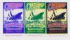 1969 BG-174 Creedence Clearwater Revival Fillmore West & Winterland Complete Set of 3 Original Tickets Near Mint 89