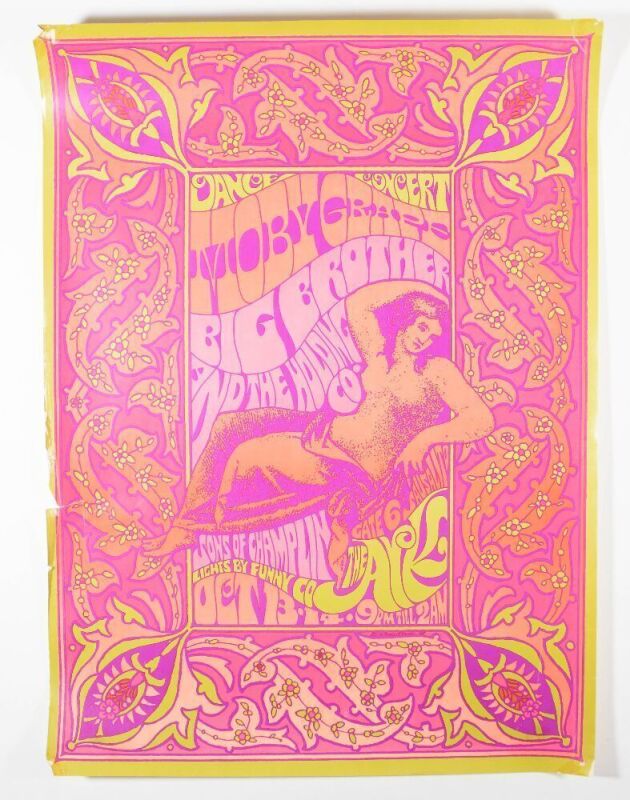 1967 AOR-2.311 Big Brother Janis Joplin Moby Grape The Ark Poster Extra Fine 61