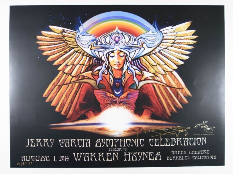 2014 Stanley Mouse Warren Haynes The Jerry Garcia Symphonic Celebration Greek Theatre Berkeley LE Signed Mouse AP Poster Near Mint 89