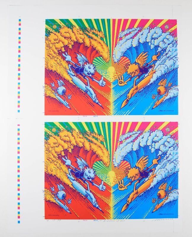 1994 Victor Moscoso ZAP Comix #13 Uncut Proof LE Signed Moscoso Poster Near Mint 81