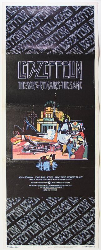 1976 Led Zeppelin Songs Remains The Same Movie Promo Poster Extra Fine 69