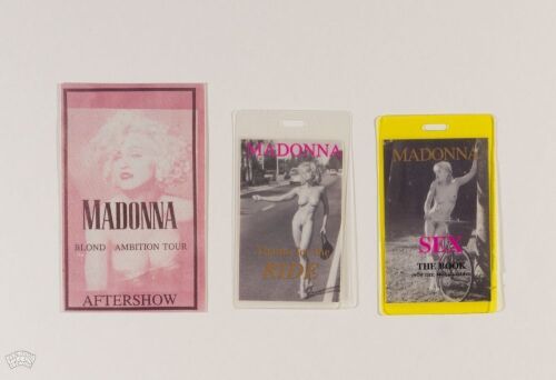 Lot of 3 Madonna Sexy After Show & Promo Passes