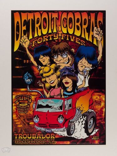 2004 Detroit Cobras The Troubador Poster Mint 91