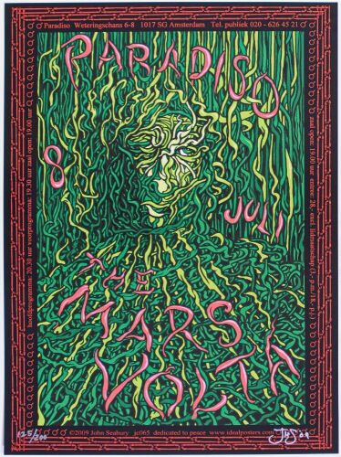 2009 John Seabury The Mars Volta The Paradiso Amsterdam LE Signed Seabury Poster Mint 95