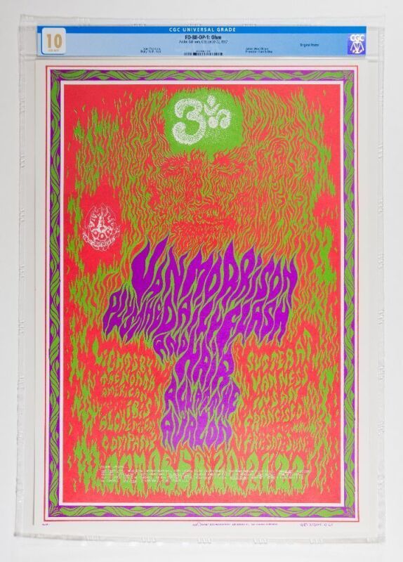 1967 FD-88 Van Morrison Avalon Ballroom Poster CGC 10