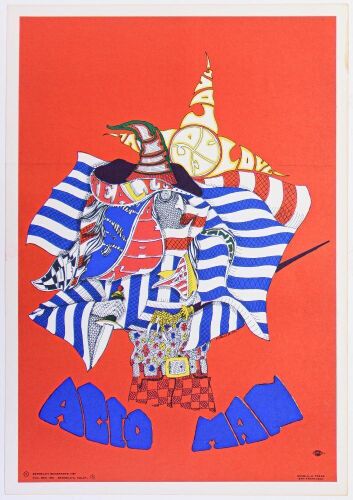 1967 Berkeley Bonaparte Acid Man Headshop Poster Near Mint 85