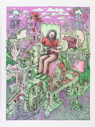 2024 David Welker Jerry Garcia Ramble on Rose Poster Mint 93