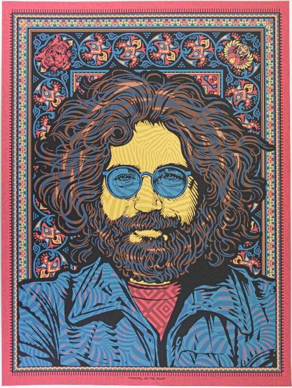 2023 Todd Slater Jerry Garcia Standing on the Moon LE Poster Mint 93