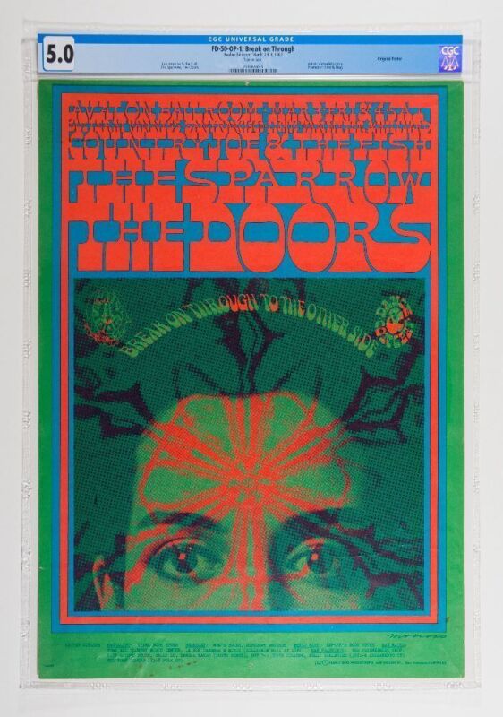 1967 FD-50 The Doors Avalon Ballroom Poster CGC 5.0