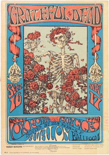 1966 FD-26 Grateful Dead Avalon Ballroom RP3 Poster Extra Fine 67