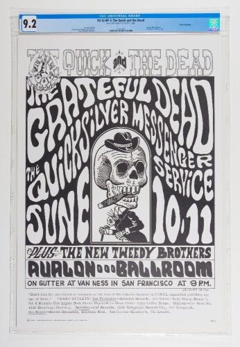 1966 FD-12 Grateful Dead Avalon Ballroom RP3 Poster CGC 9.2