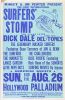 1973 Dick Dale The Surfaris The Challengers Hollywood Palladium Cardboard Poster Excellent 75