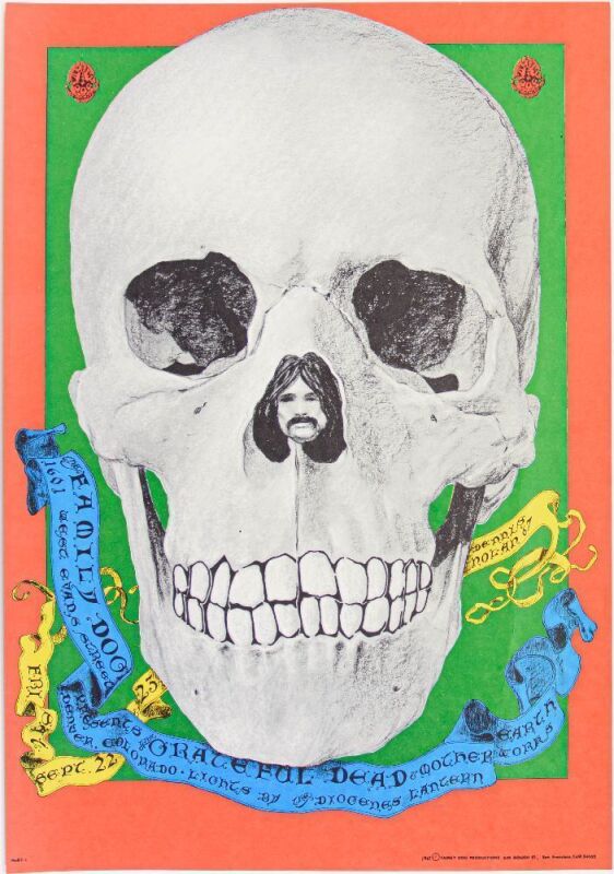 1967 FD-82 Grateful Dead 1601 W Evans Street Denver Poster Near Mint 85