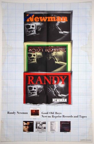 1974 Randy Newman Good Old Boys Reprise Records Promo Poster Excellent 79