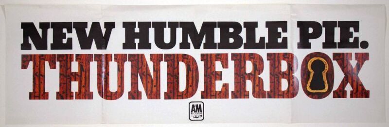 1974 Humble Pie Thunderbox A&M Records Promo Poster Near Mint 87