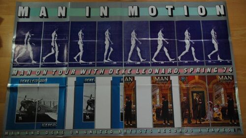 1974 Man In Motion Tour Warner Bros. Promo Poster Near Mint 87