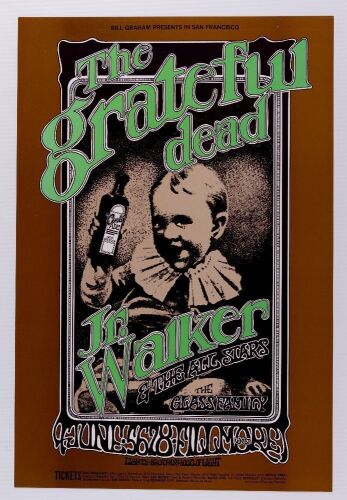 1969 BG-176 Grateful Dead Fillmore West Poster Near Mint 83