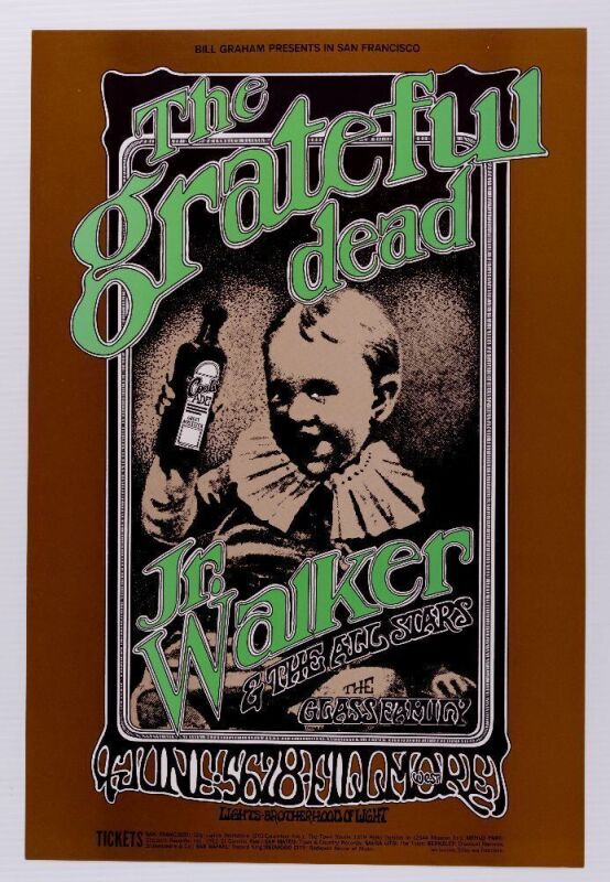 1969 BG-176 Grateful Dead Fillmore West Poster Near Mint 83