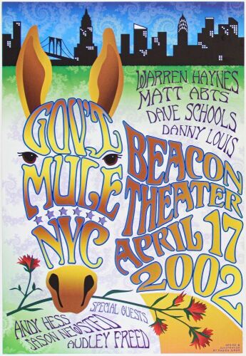 2002 Gov't Mule The Beacon Theater Poster Mint 91