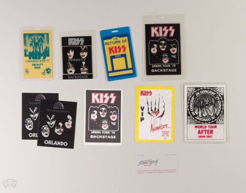 Lot of 9 KISS Passes and Business Card