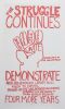 1972 The Struggle Continues University of Wisconsin Poster Extra Fine 63