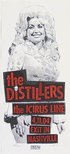 2004 The Distillers The Icarus Line The Exit In Nashville LE Signed Print Mafia Poster Near Mint 81