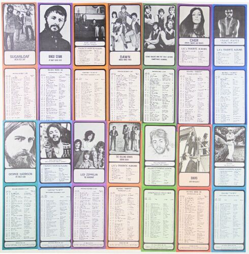 1970s Lot of 12 Music Surveys