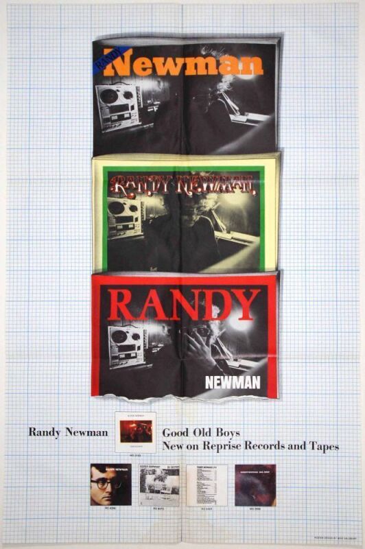 1974 Randy Newman Good Old Boys Reprise Records Promo Poster Excellent 79