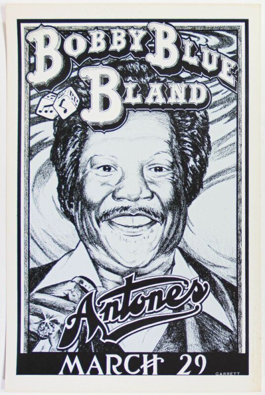 1980 Bobby Blue Bland Antone's Austin Poster Near Mint 81