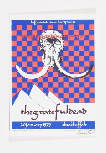 1979 AOR-4.230 Grateful Dead Shea's Performing Arts Center RP Signed Elias Postcard Mint 91