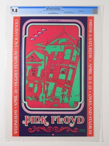 1988 BGP-22 Pink Floyd Hughes Stadium Poster CGC 9.8