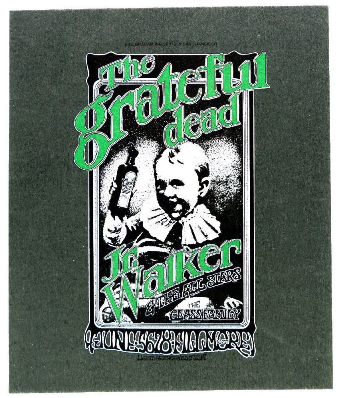 1969 BG-176 Grateful Dead Junior Walker & the All Stars Fillmore West Pellon