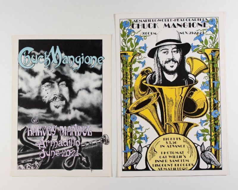 Lot of 2 Chuck Mangione Armadillo World Headquarters Austin Posters