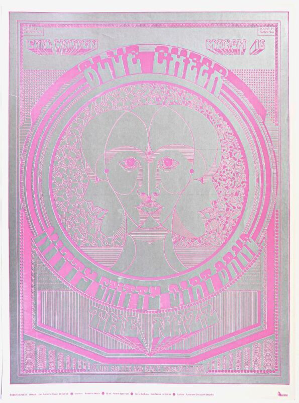 1968 Blue Cheer The Nazz Alice Cooper Earl Warren Fairgrounds Santa Barbara Poster Near Mint 83