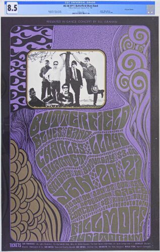 1967 BG-46 Butterfield Blues Band Fillmore Auditorium Poster CGC 8.5