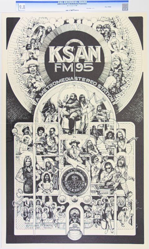 1971 AOR-2.256 Norman Orr KSAN FM Radio San Francisco Promotional Poster CGC 9.8