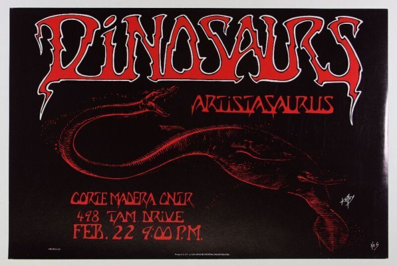 1983 AOR-4.65 Dinosaurs Corte Madera Poster Near Mint 81