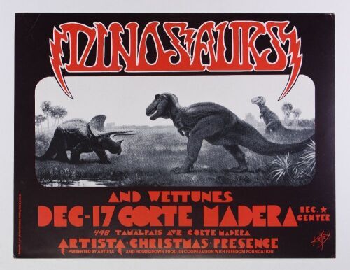 1982 The Dinosaurs Corte Madera Poster Excellent 71