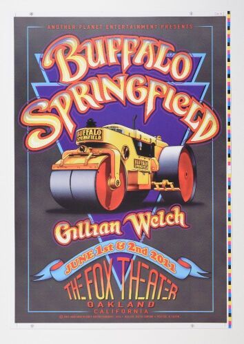 2011 Buffalo Springfield The Fox Theater Oakland Uncut Proof Poster Mint 91