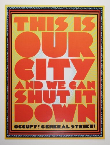 2011 Chuck Sperry Occupy Oakland Poster Excellent 77