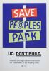 1981 Save Peoples Park Poster Near Mint 83