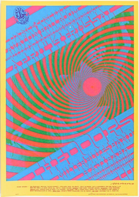 1967 FD-57 The Doors Avalon RP2 Poster Near Mint 87