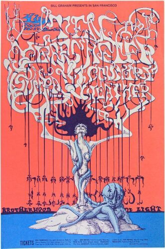 1968 BG-145 Ten Years After Country Weather Sun Ra Fillmore West Poster Near Mint 83