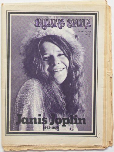 1970 Rolling Stone Janis Joplin Memorial Issue 69 Magazine Excellent 77