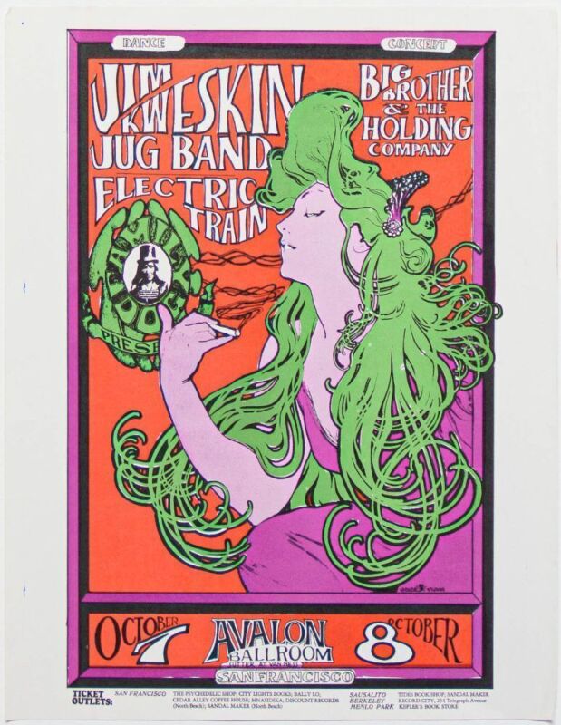 1966 FD-29 Big Brother Janis Joplin Avalon Ballroom Handbill Near Mint 85