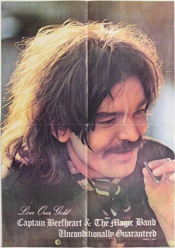 1974 Captain Beefheart Unconditionally Guaranteed Virgin Records Promotional Poster Excellent 73