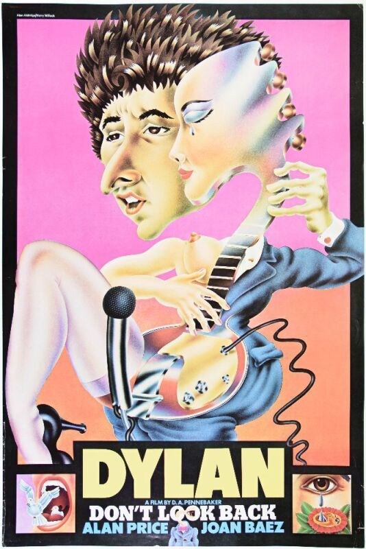 1970 Bob Dylan Don’t Look Back UK Film Release Promotional Poster Extra Fine 65