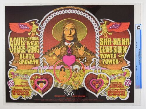 1970 BG-257 Black Sabbath Love James Gang Fillmore West Poster CGC 9.8