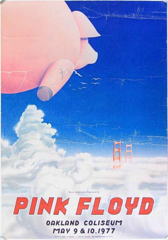 1977 AOR-4.47 Pink Floyd Oakland Coliseum Poster Fine 59