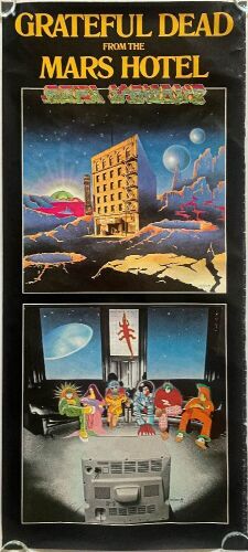 1974 Grateful Dead From the Mars Hotel Large Promotional Poster Extra Fine 63